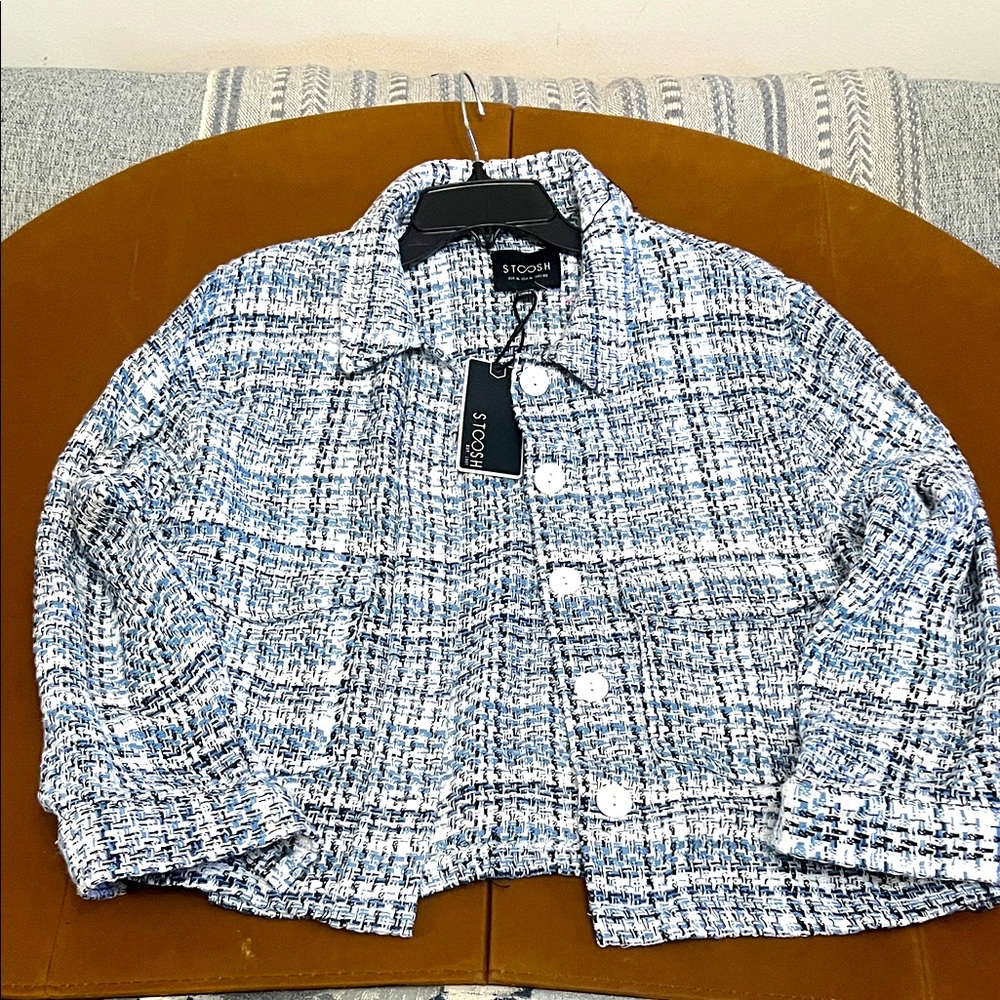 Stoosh Navy and White Tweed Jacket